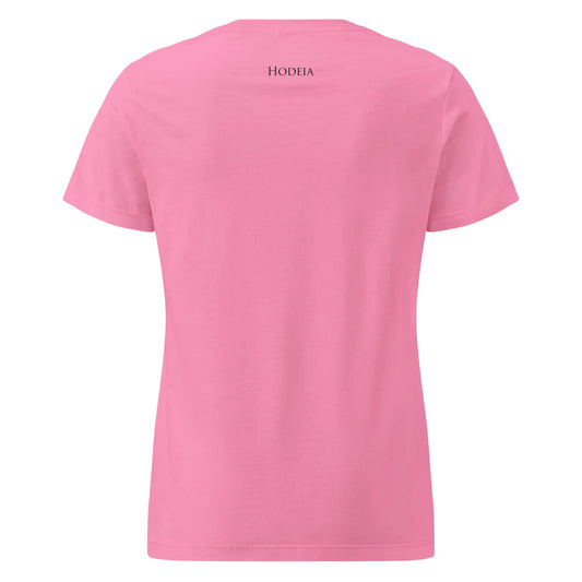 t-shirt coton cintré femme insola dos coloris rose logo noir