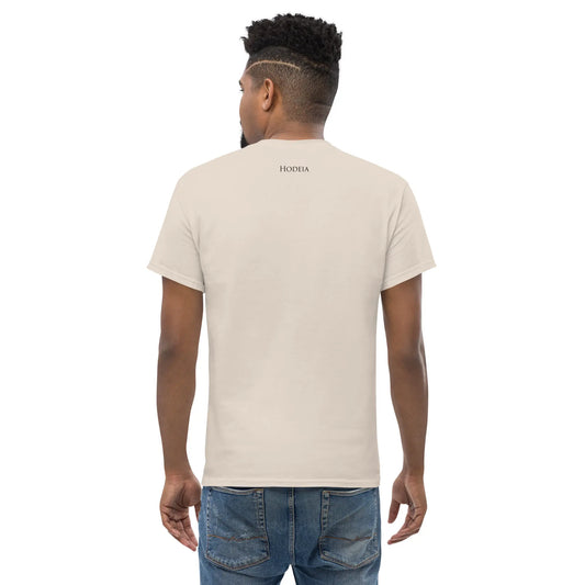 t-shirt coton femme homme l'ermite porté dos coloris beige pierre