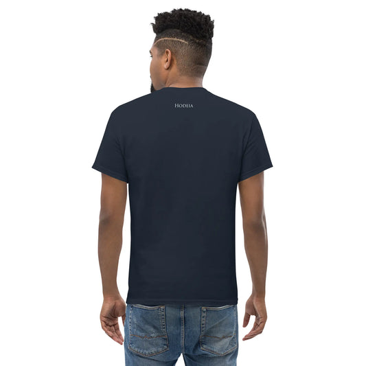 t-shirt coton femme homme l'ermite porté dos coloris bleu marine