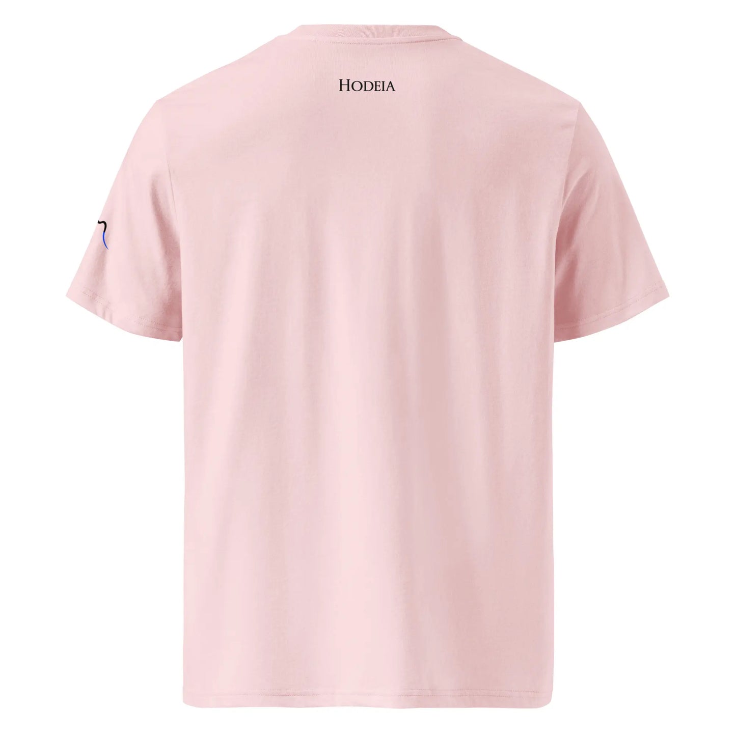 vue de dos du t-shirt premium en coton bio bidart centre coloris rose pâle