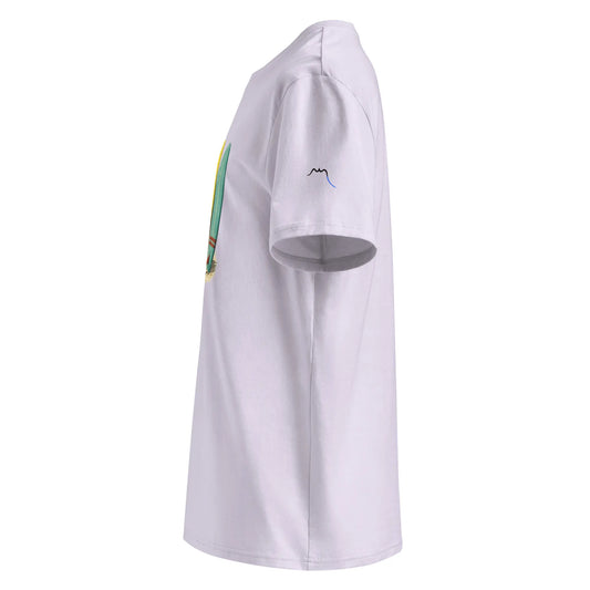 t-shirt premium coton bio femme homme longboard côté coloris mauve clair