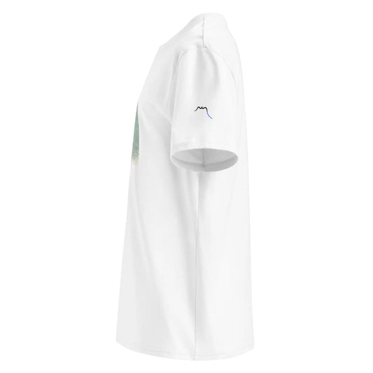 t-shirt premium coton bio femme homme shortboard côté coloris blanc