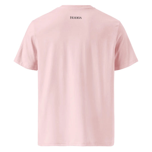 vue de dos du t-shirt premium en coton bio zéro coloris rose pâle