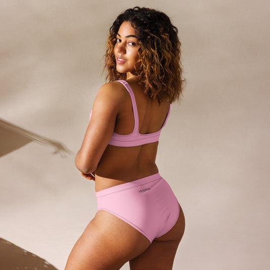 Vue de dos du Bikini Uhabia - coloris rose