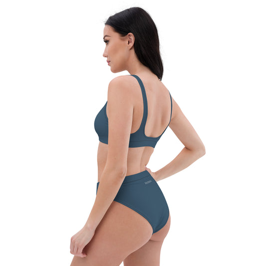 Vue de côté du Bikini Uhabia - coloris bleu gris