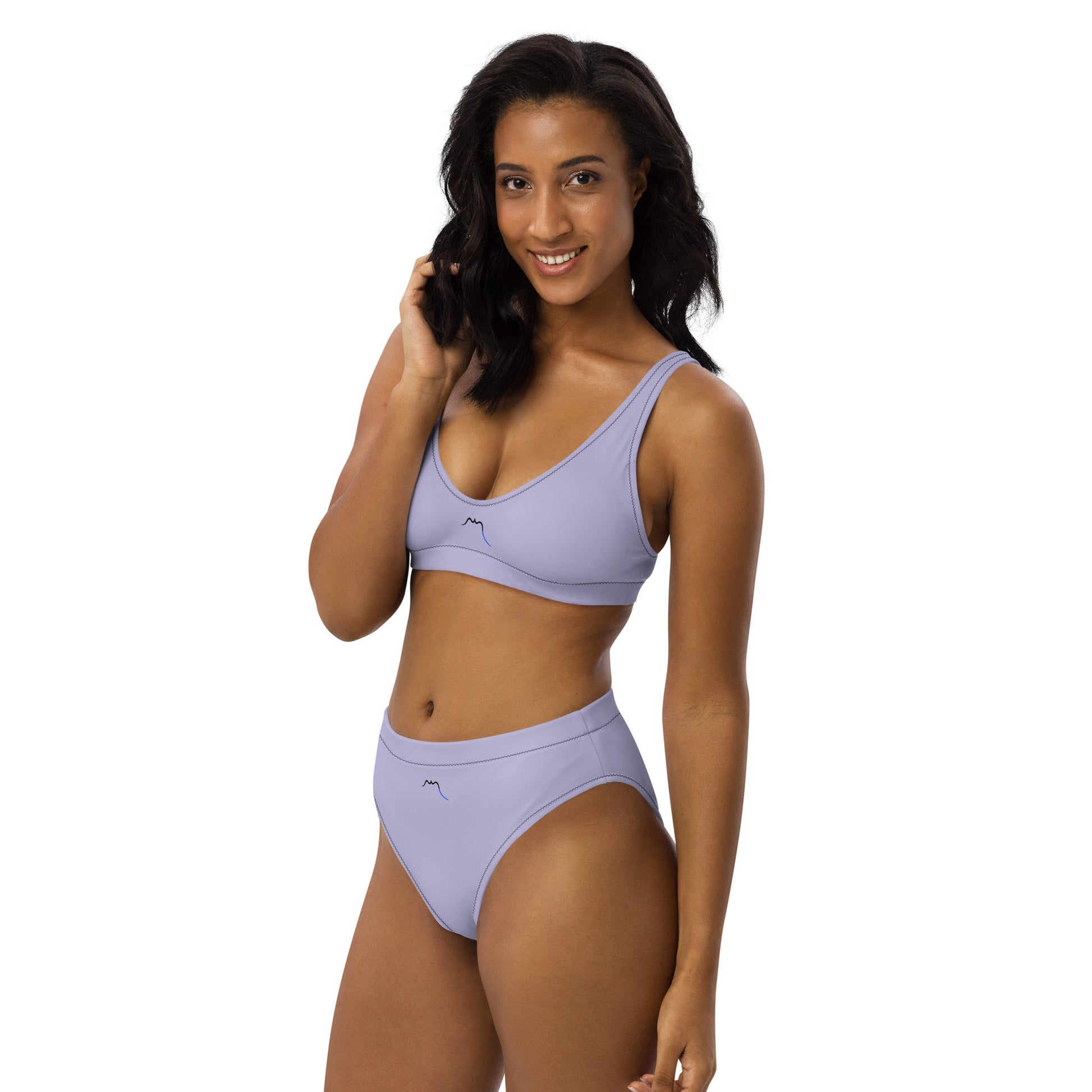 Vue de face du Bikini Uhabia - coloris mauve clair