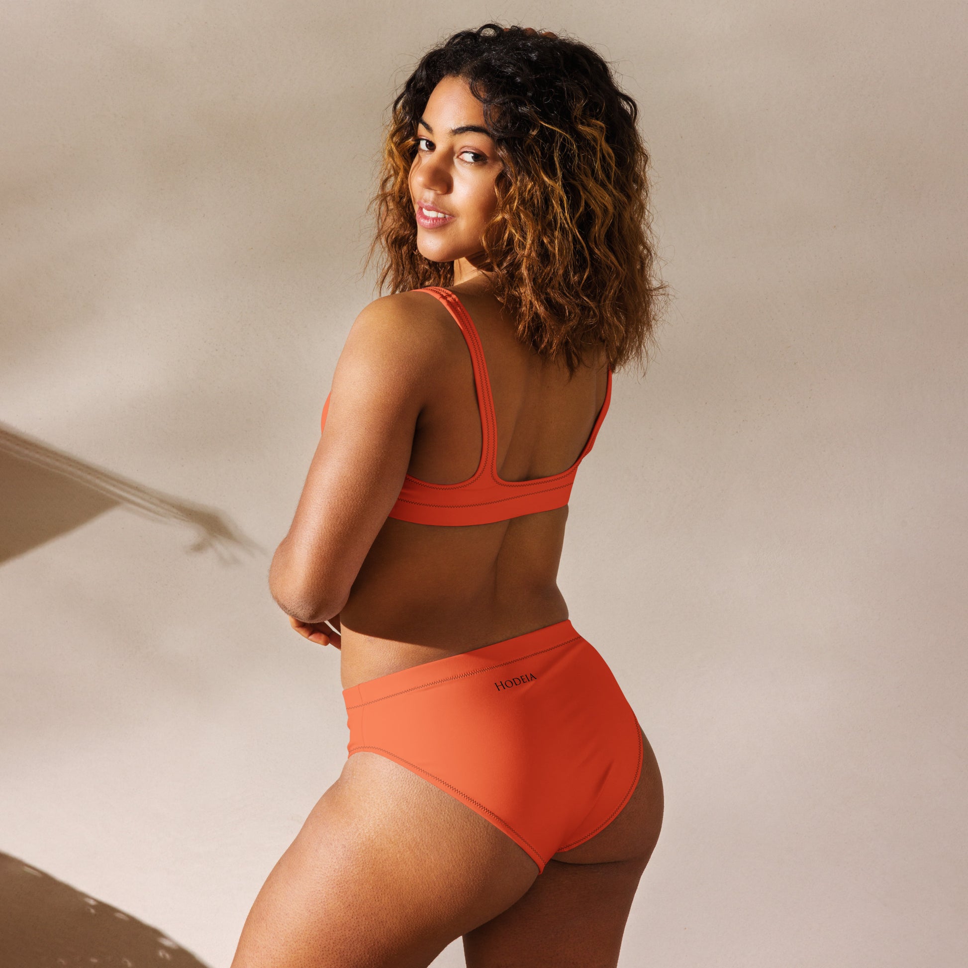 Vue de dos du Bikini Uhabia - coloris orange