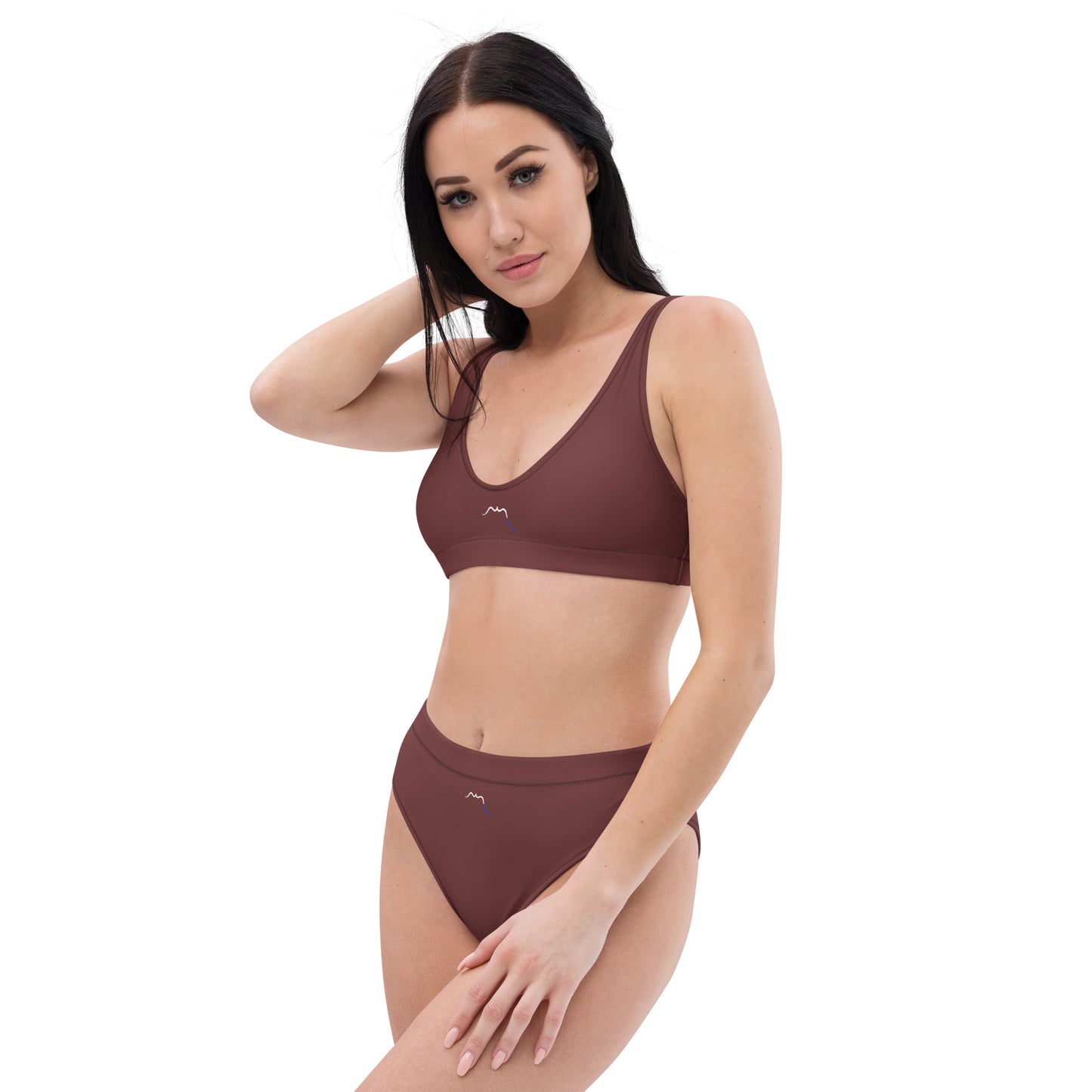 Vue de face du Bikini Uhabia - coloris chocolat