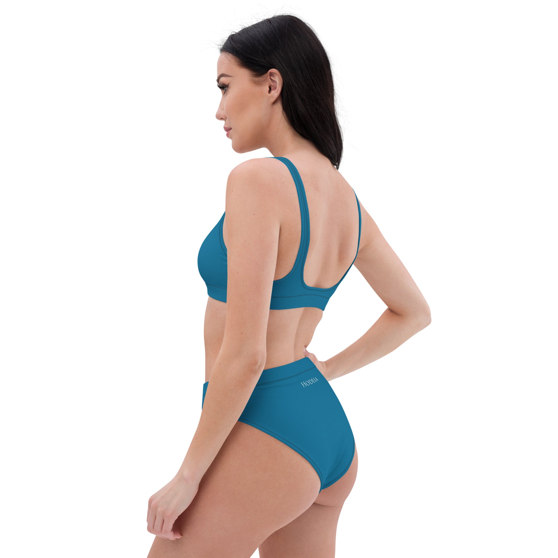 Vue de côté du Bikini Uhabia - coloris bleu pétrole