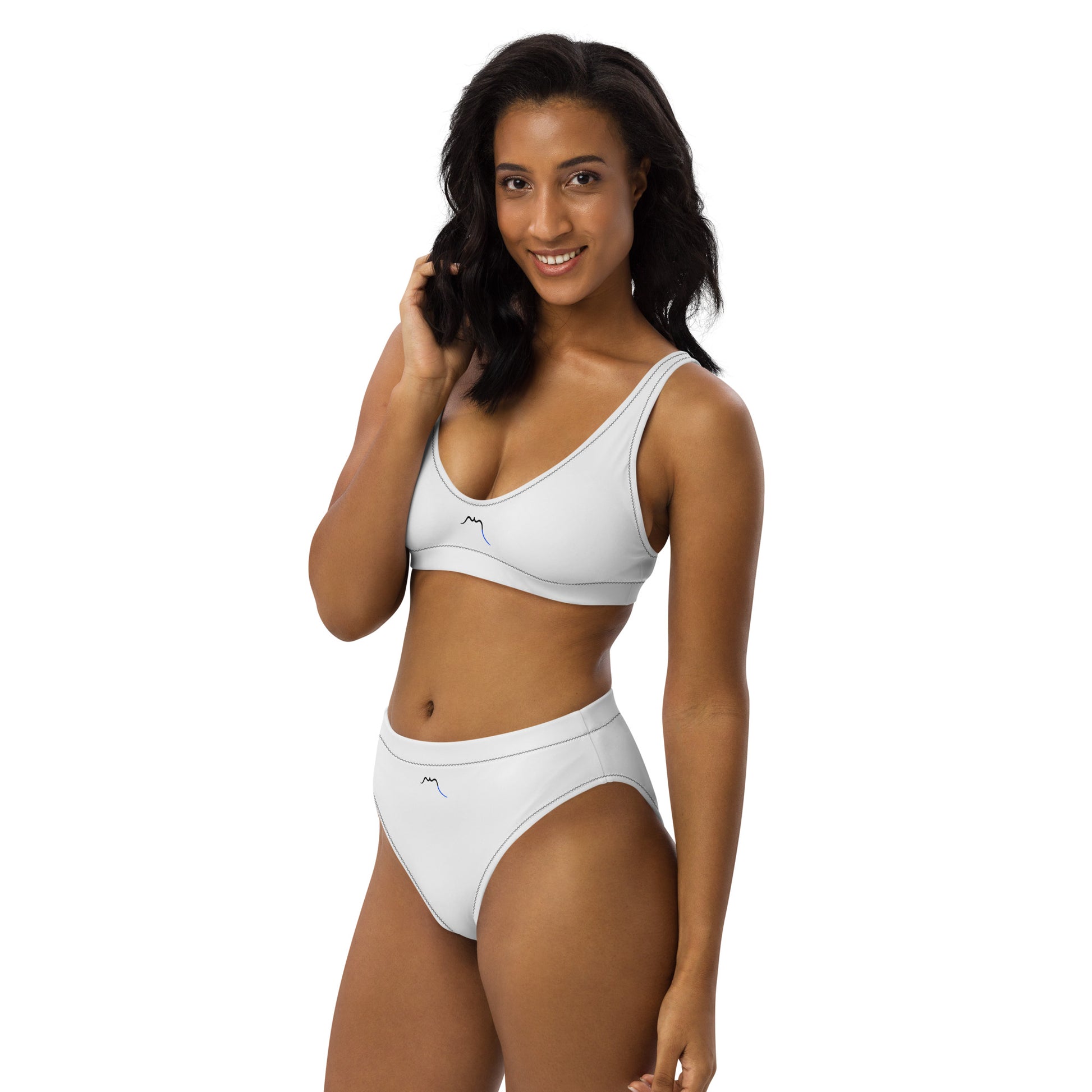 Vue de côté du Bikini Uhabia - coloris blanc