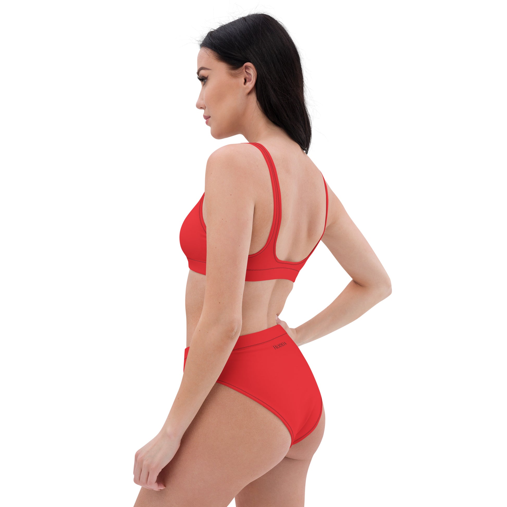 Vue de côté du Bikini Uhabia - coloris rouge