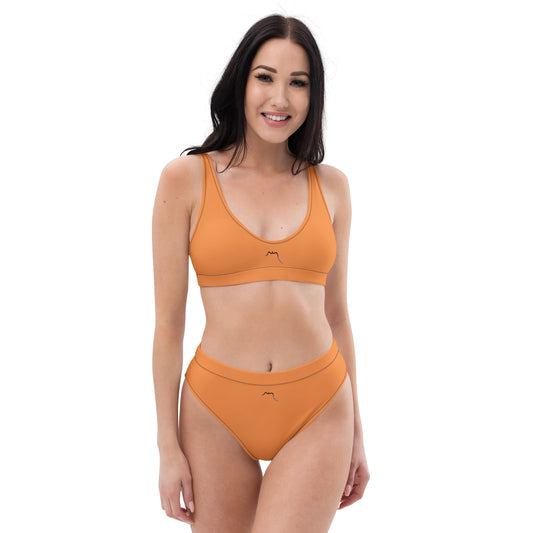 Vue de face du Bikini Uhabia - coloris orange pâle