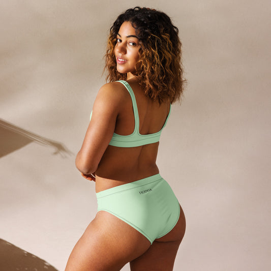 Vue de dos du Bikini Uhabia - coloris vert pâle
