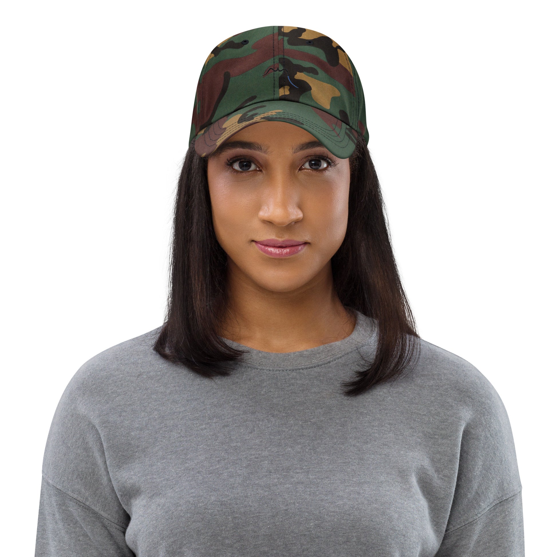 Vue de face de la casquette de baseball - coloris camo