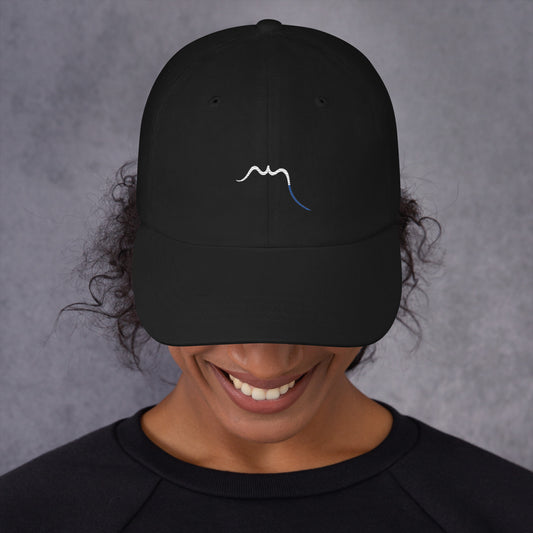 Vue de face de la casquette de baseball - coloris noir