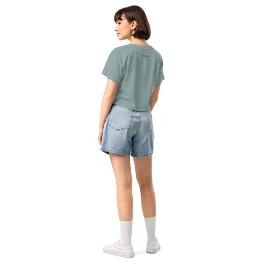 Vue de dos du Crop-Top Coton Puppy - coloris mineral