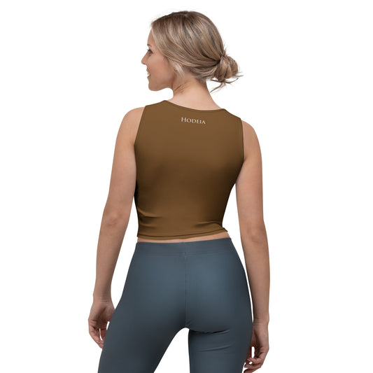 Vue de dos du Crop-Top Yesa - coloris marron