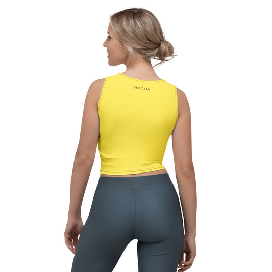 Vue de dos du Crop-Top Yesa - coloris jaune