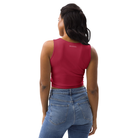 Vue de dos du Crop-Top Yesa - coloris bordeaux