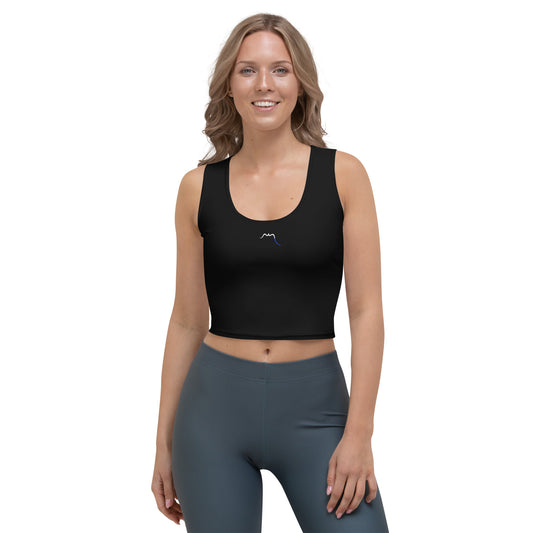 Vue de face du Crop-Top Yesa - coloris noir