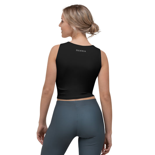 Vue de dos du Crop-Top Yesa - coloris noir