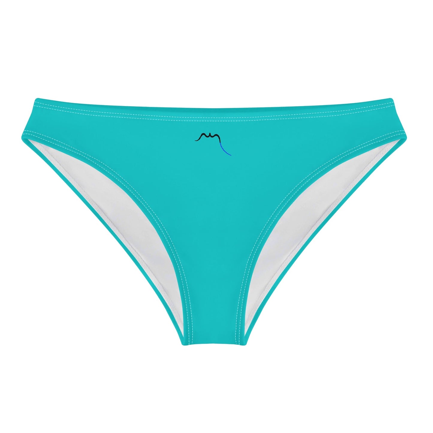 Vue de face à plat de la Culotte Elaia - coloris bleu lagon