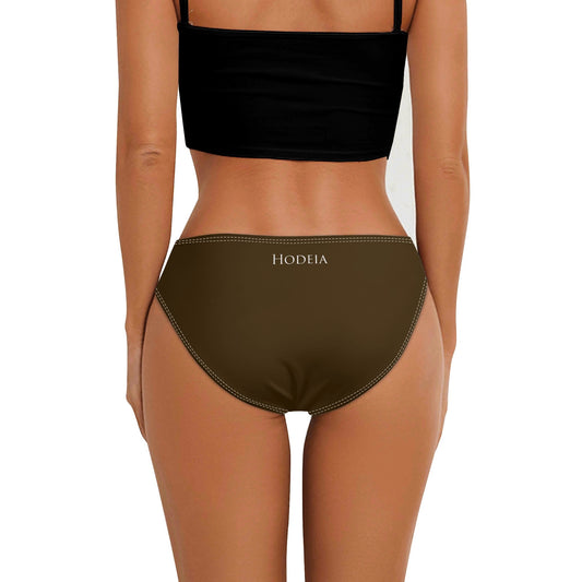 Vue de dos de la Culotte Elaia - coloris chocolat