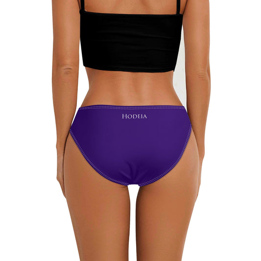 Vue de dos de la Culotte Elaia - coloris bleu mauve
