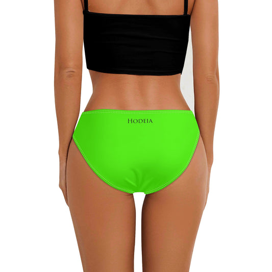 Vue de dos de la Culotte Elaia - coloris vert fluo