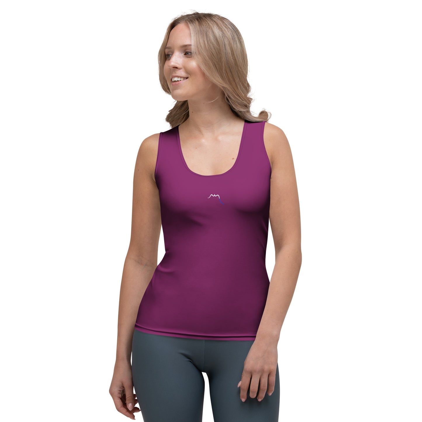 Vue de face du Débardeur Angelu - coloris mauve foncé