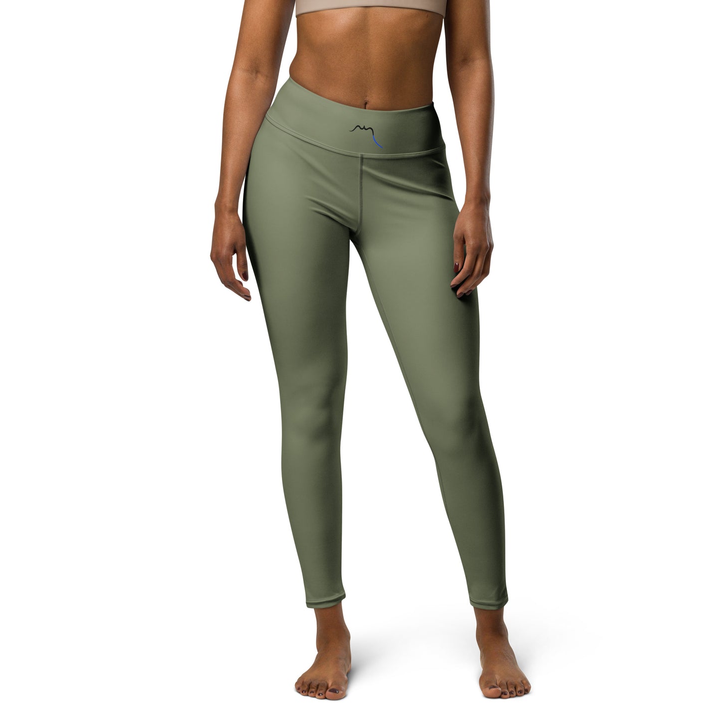 Vue de face du Legging Ossau - coloris kaki