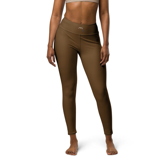 Vue de face du Legging Ossau - coloris marron