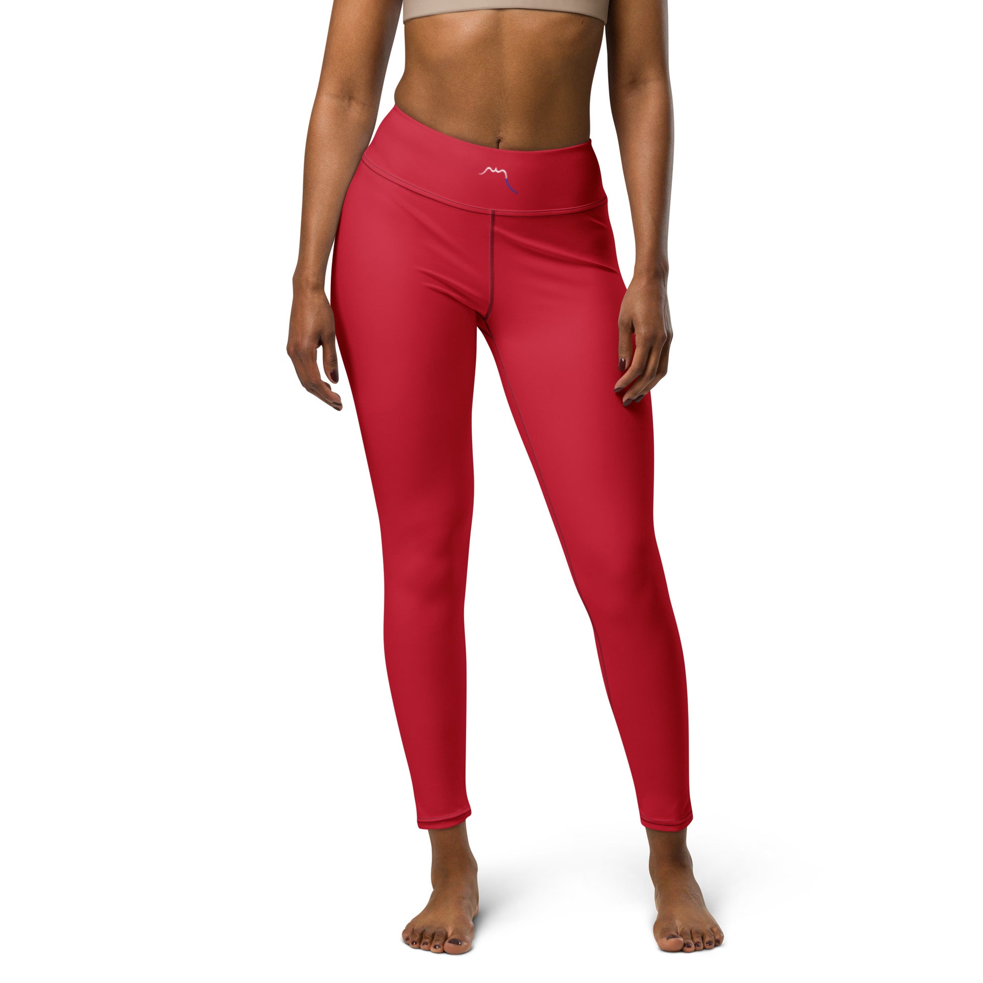 Vue de face du Legging Ossau - coloris rouge