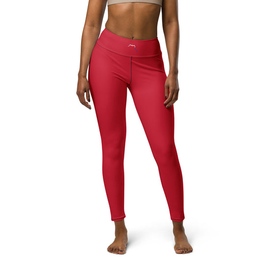 Vue de face du Legging Ossau - coloris rouge
