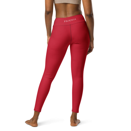 Vue de dos du Legging Ossau - coloris rouge