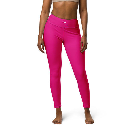 Vue de face du Legging Ossau - coloris fuchsia