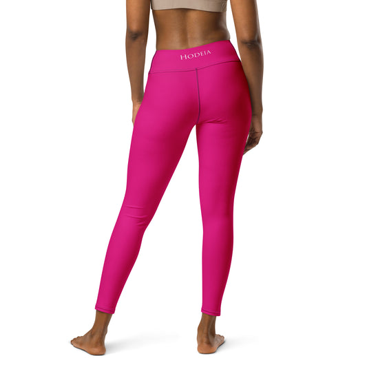 Vue de dos du Legging Ossau - coloris fuchsia
