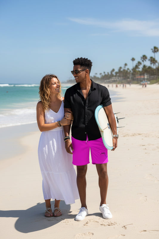 Vue de face du maillot de surf Indar - coloris fuchsia