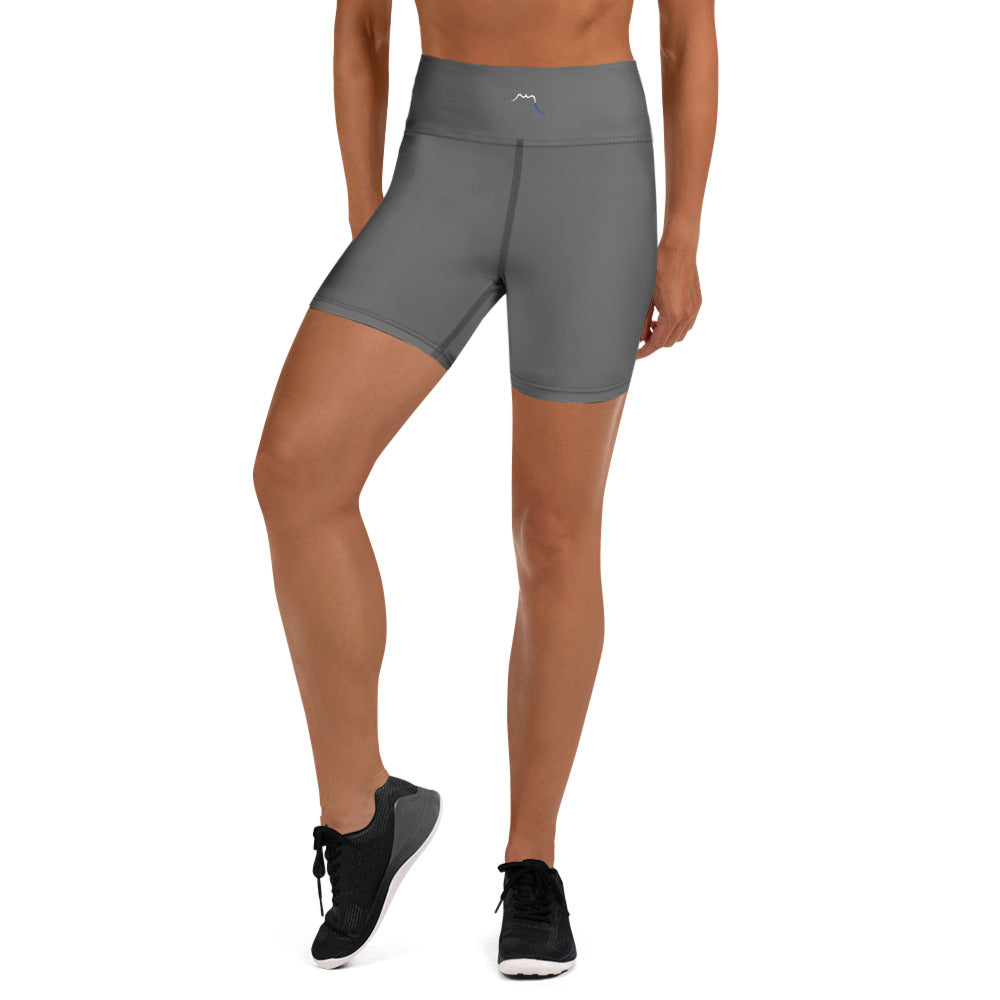 Vue de face du Short de Yoga Sol - coloris gris