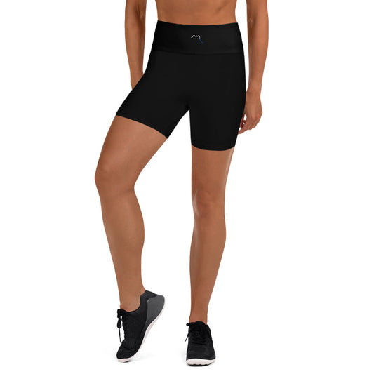 Vue de face du Short de Yoga Sol - coloris noir