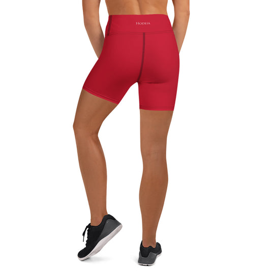 Vue de dos du Short de Yoga Sol - coloris rouge
