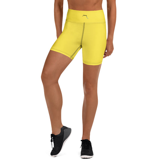 Vue de face du Short de Yoga Sol - coloris jaune