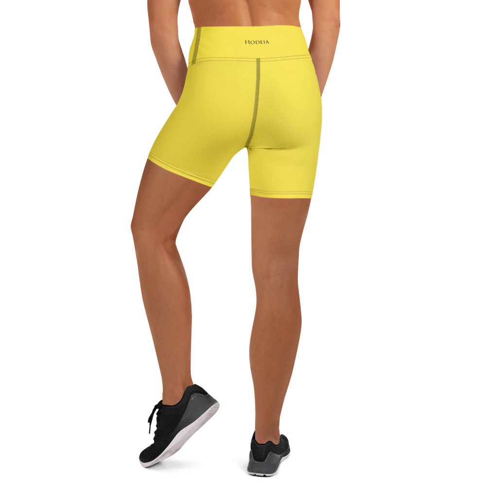 Vue de dos du Short de Yoga Sol - coloris jaune