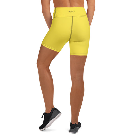 Vue de dos du Short de Yoga Sol - coloris jaune