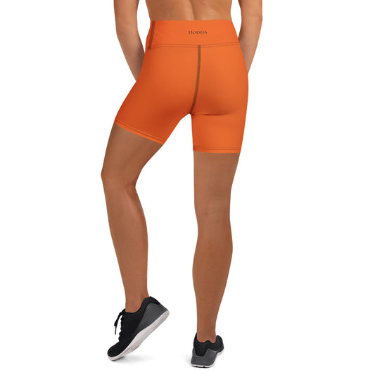 Vue de dos du Short de Yoga Sol - coloris orange