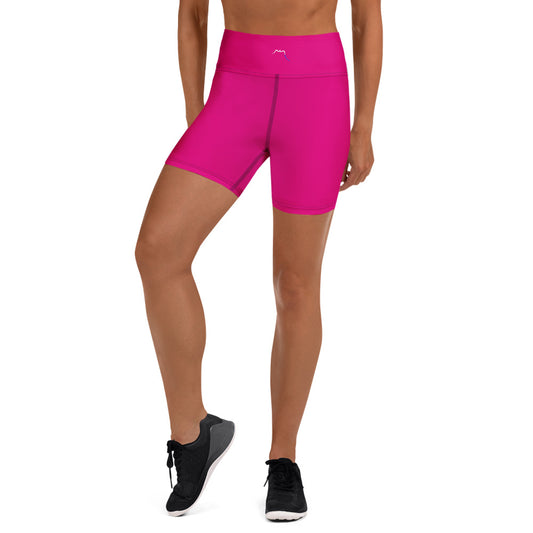 Vue de face du Short de Yoga Sol - coloris fuchsia