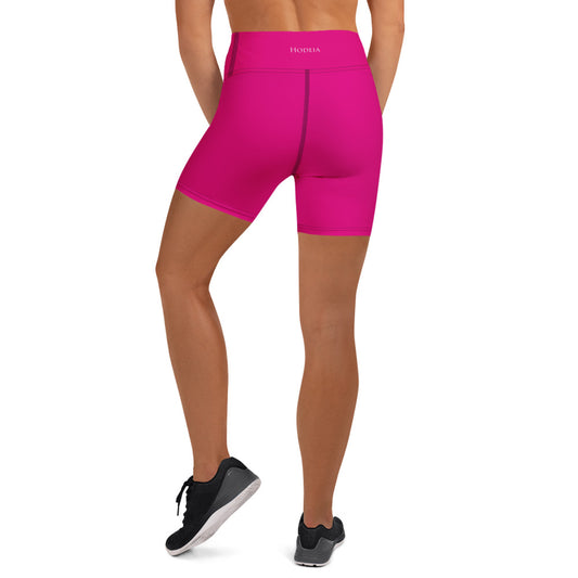 Vue de dos du Short de Yoga Sol - coloris fuchsia