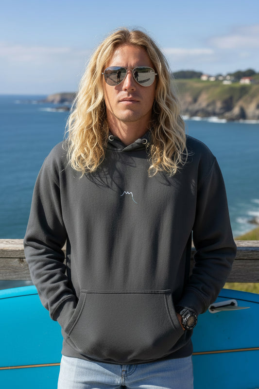 Vue de face du Sweat à Capuche H/F Negua - coloris anthracite