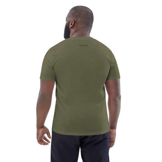 Vue de dos du T-shirt 100% Coton Bio Falaise - coloris kaki foncé