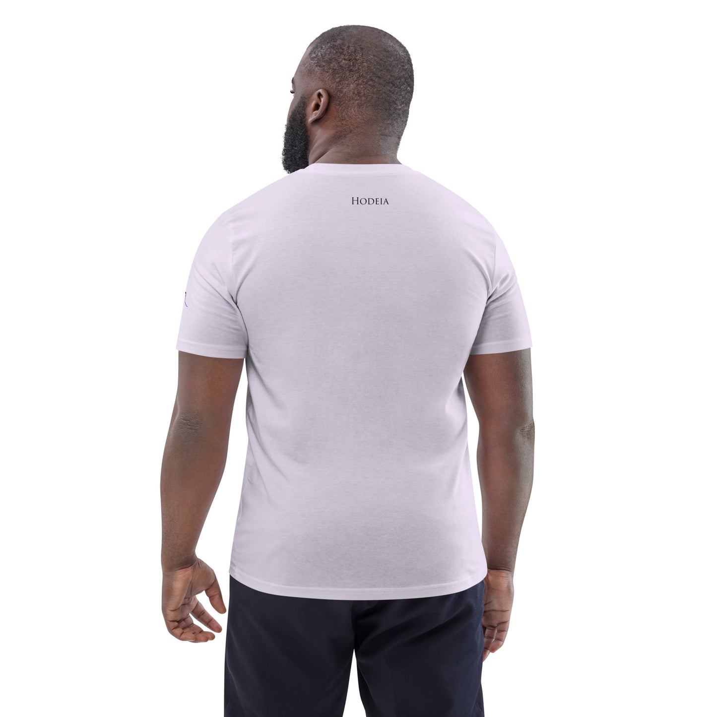 Vue de dos du T-shirt 100% Coton Bio Falaise - coloris orchidée